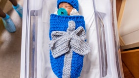 Bundles of joy: Nurse crochets Christmas gift swaddles for newborns at hospital