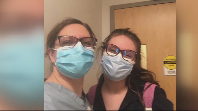 Mother and daughter nurses lean on one another helping patients with COVID-19 battles