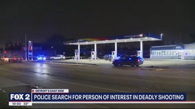 Person of interest wanted in connection to homicide investigation on Detroit's east side