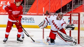 Hurricanes open with 3-0 win over rebuilding Red Wings