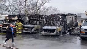 Fire torches 6 SMART buses in Westland, damaging pavement and property