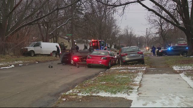 7-car crash caused by racers leads to woman being ejected from car