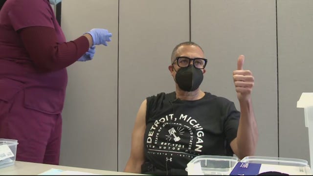 Essential Detroit workers receive COVID-19 vaccine