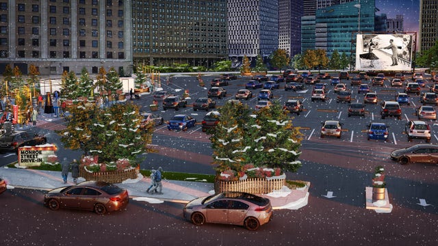 Drive-in theater in Downtown Detroit to play Jurassic Park, Shrek, Back to the Future