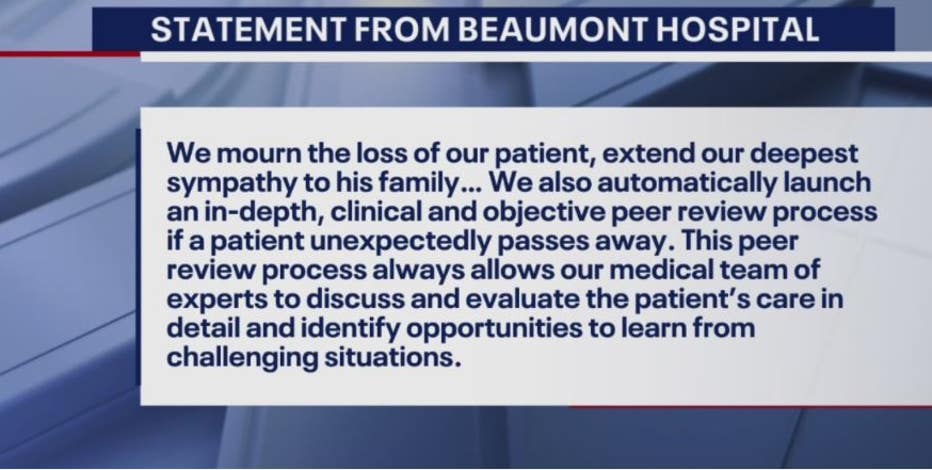 Report Southfield man dies during colonoscopy after Beaumont