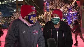 Love is in the air, couples celebrate Valentines Day at Campus Martius Park