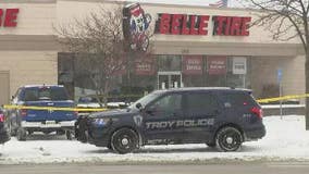 Troy Police investigate after man's body found covered in snow at Belle Tire