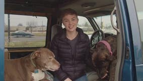 Grubhub delivery driver who was living out of van and rescuing dogs, wins $10,000 grant