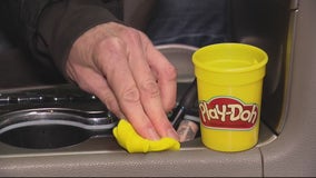 Cleaning your car with a jar of Play-Doh