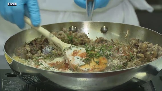 Andiamo's Chef Oppat prepares Pasta Giuseppe