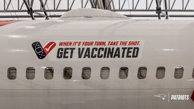 'Get vaccinated': Patriots send message with new decal on team plane