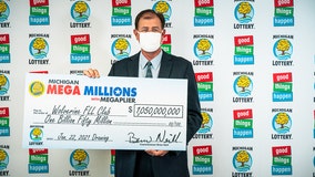 Oakland County lottery club claims Michigan's largest prize -- $1.05B Mega Millions jackpot