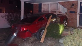 Royal Oak Police get call on speeding Mustang, find it crashed into house minutes later