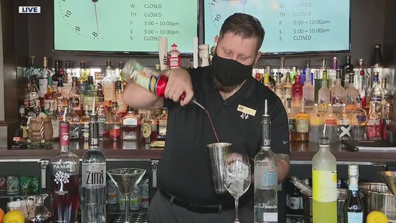 Preparing a Tuscan Sunset and Pomegranate Martini at Meadowbrook Country Club