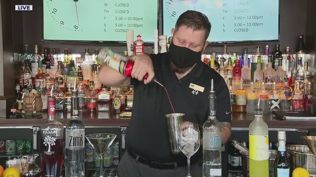 Preparing a Tuscan Sunset and Pomegranate Martini at Meadowbrook Country Club