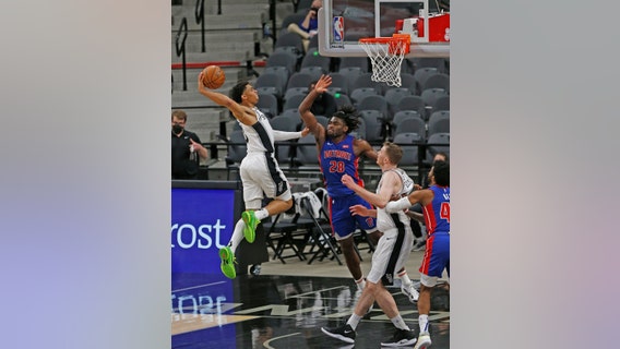 Spurs beat Pistons 106-91 to snap 5-game home skid