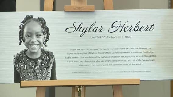 5-year-old COVID-19 victim Skylar Herbert honored in naming ceremony at DPD headquarters
