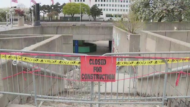 Protests held as homeless get forced from under Hart Plaza theater due to construction