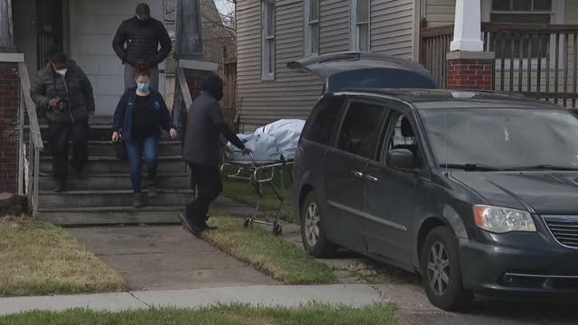 Human skeleton found lying on couch inside vacant Detroit home