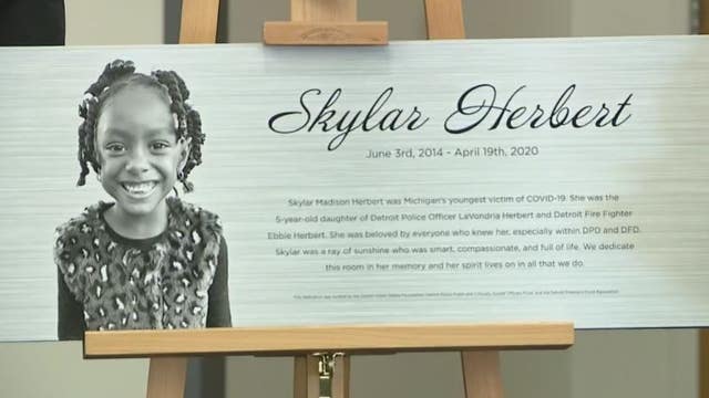 5-year-old COVID-19 victim Skylar Herbert honored in naming ceremony at DPD headquarters