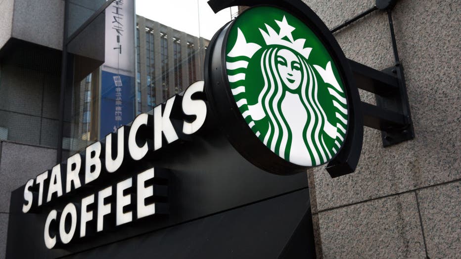American multinational chain, Starbucks Coffee logo seen in