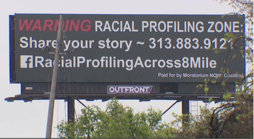 Billboards along 8 Mile warns Black drivers of 'Racial Profiling Zone'