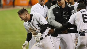 Grossman's 2-run HR rallies Tigers past Yankees, 3-2 in 10