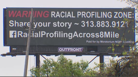 Billboards along 8 Mile warns Black drivers of 'Racial Profiling Zone'