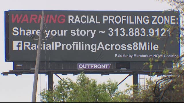 Billboards along 8 Mile warns Black drivers of 'Racial Profiling Zone'