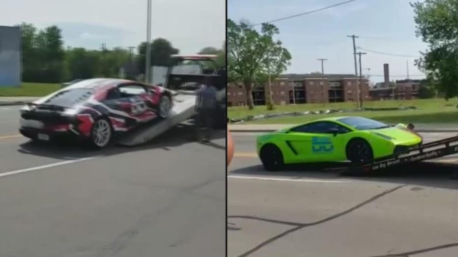 Two Lamborghinis were seized by Detroit police for drag racing.