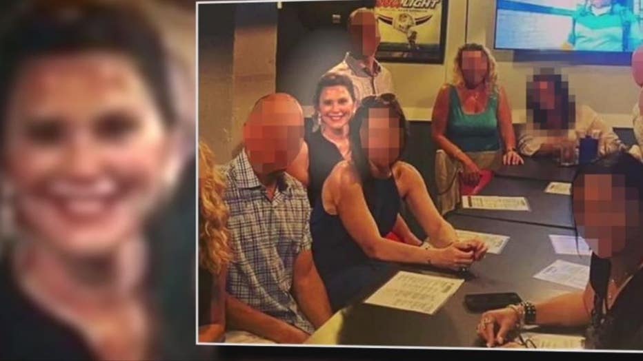 Gov. Gretchen Whitmer pictured at The Landshark in East Lansing with more than six people at her table in violation of state orders enforced by her office.