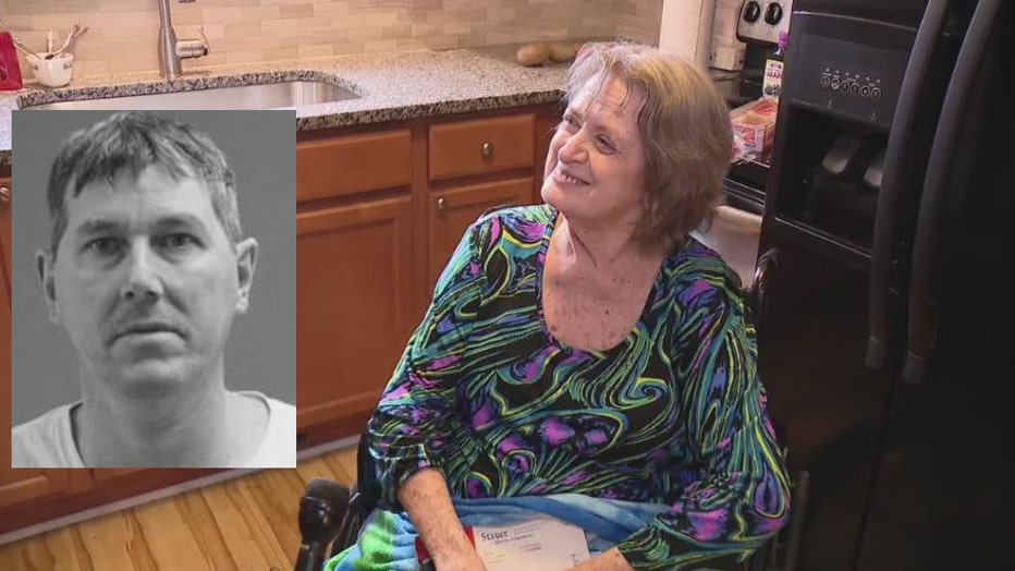Former home improvement victim Francine, inset: Darrin Ballard.
