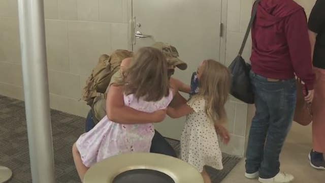 Air Force reservist mom gets airport surprise coming home from basic training