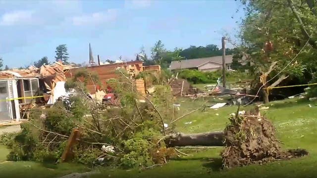 Video shows extensive damage to Port Austin after tornado sweeps through Michigan's thumb