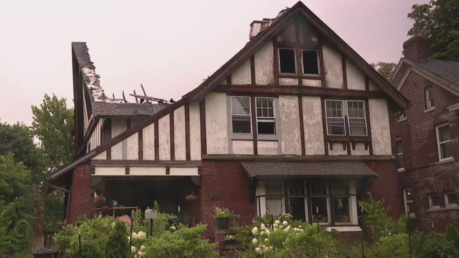 Gloria Lyons' house suffered major damage from the fire.