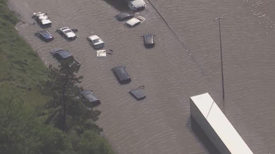 I-94 flooding last weekend at the Dearborn and Detroit border.