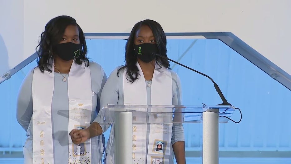 Graduating high school seniors talk about discuss importance of computers in furthering their careers