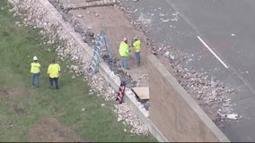 Northbound I-75 reopens one lane after sinkhole forms under freeway in Madison Heights