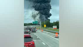 DETOUR: Both sides of I-75 closed in Troy after tanker fire