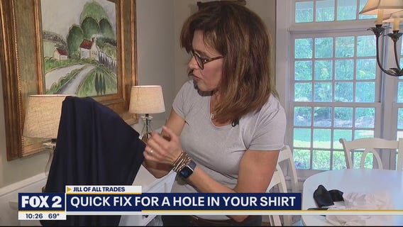 Super Simple DIY No-Sew Shirt Repair