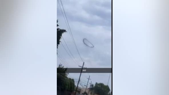 Possible large smoke ring seen in sky over Clinton Township
