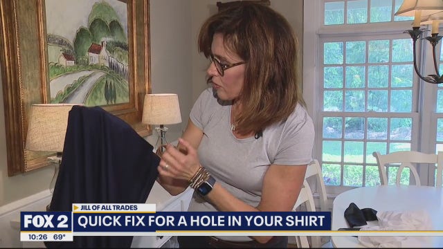 Super Simple DIY No-Sew Shirt Repair