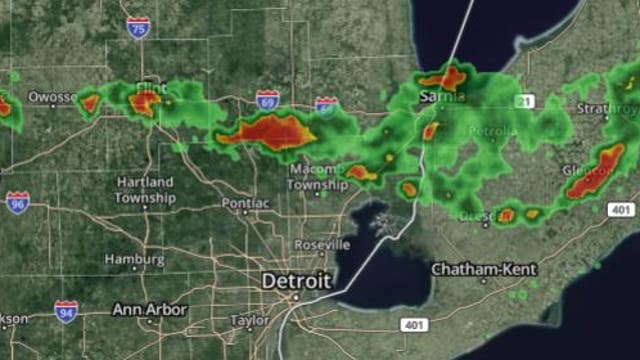 Severe Thunderstorm Warnings for multiple counties in SE Michigan