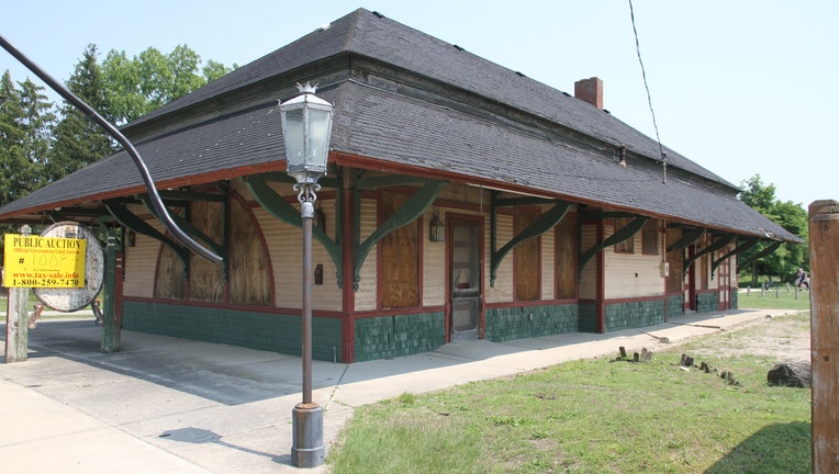 The abandoned Big Rapids Railroad Depot, 0.4-plus acres on Maple Street in Mecosta County