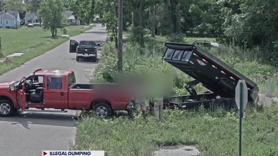 City cameras caught dumping in the act in southwest Detroit.