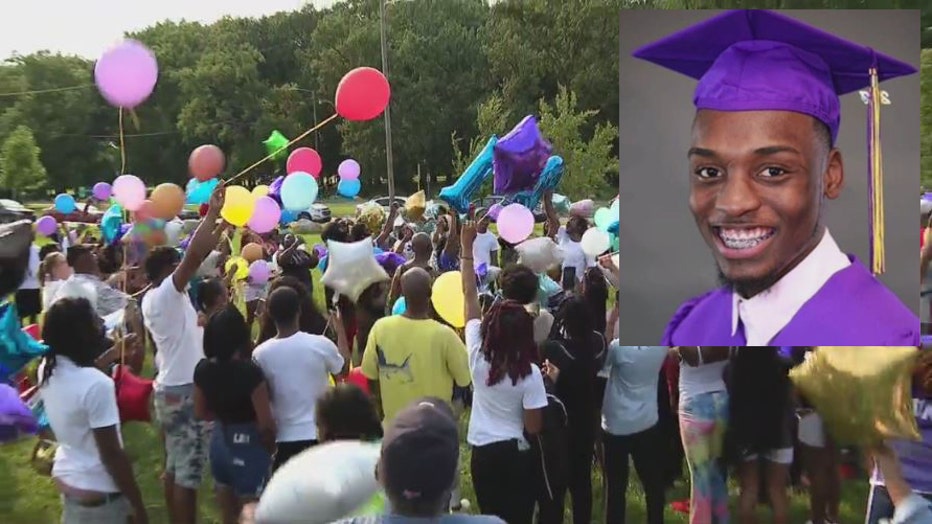 A good-bye was held for murder victim J''Quan Jones in Balduck Park.