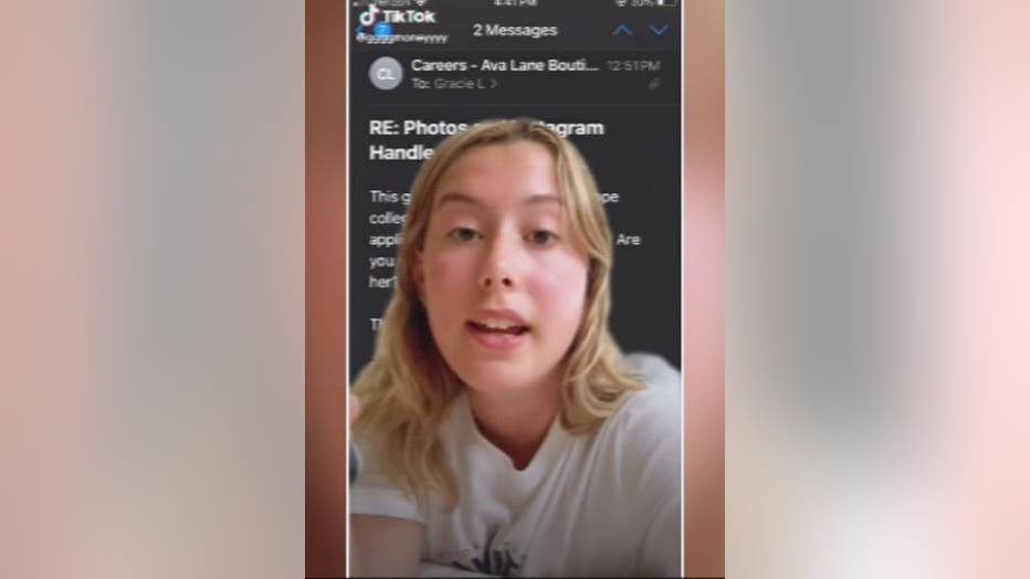 Gracie Lorincz's TikTok response to an email sent to her by accident criticizing her looks has gone viral.
