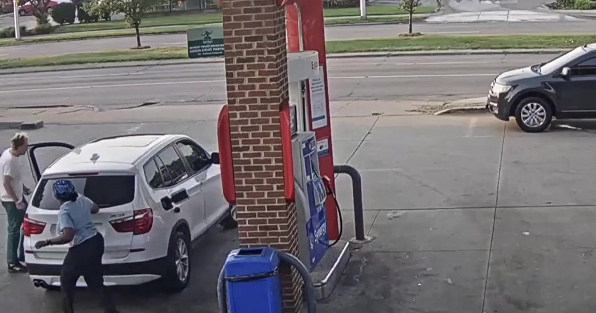 Woman fights off man trying to steal BMW while she pumps gas at Detroit ...