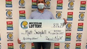 Dearborn Heights man wins $25K for life, wife tells him he's dreaming and went back to sleep