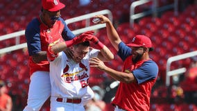 Goldschmidt 2 HRs, scores walk-off run, Cards beat Tigers